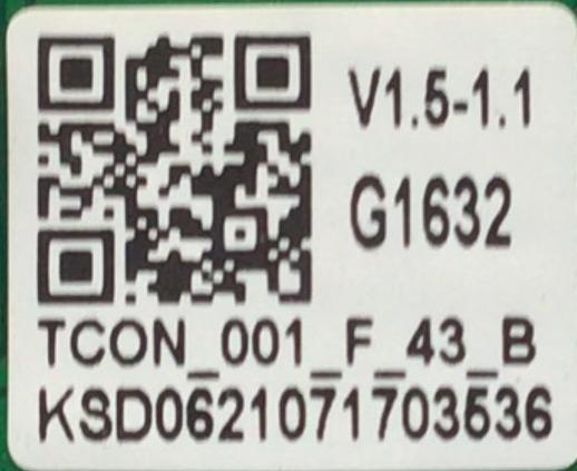 T-CON PARA TV ONN / NUMERO DE PARTE TCON_001_F_43_B / BOE_CC430LV2D_43001 / G1632 / KSD0621071703536 / PANEL BOEI430WU1 / DISPLAY CC430LV2D VER.10 / CC430LV2D VER.03 / MODELO 100069992 (43) - Imagen 3